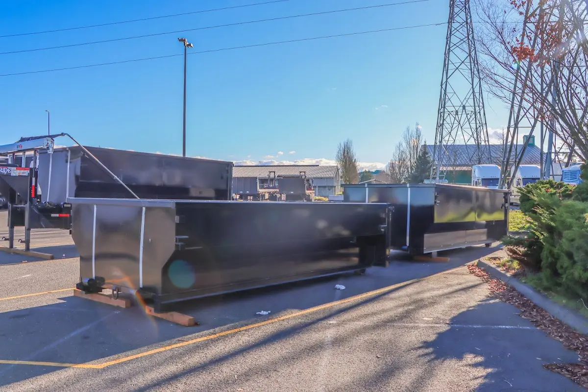 Roll-off dumpster ready for waste disposal at job site for Cleanout Dumpster Rental in Nogales
